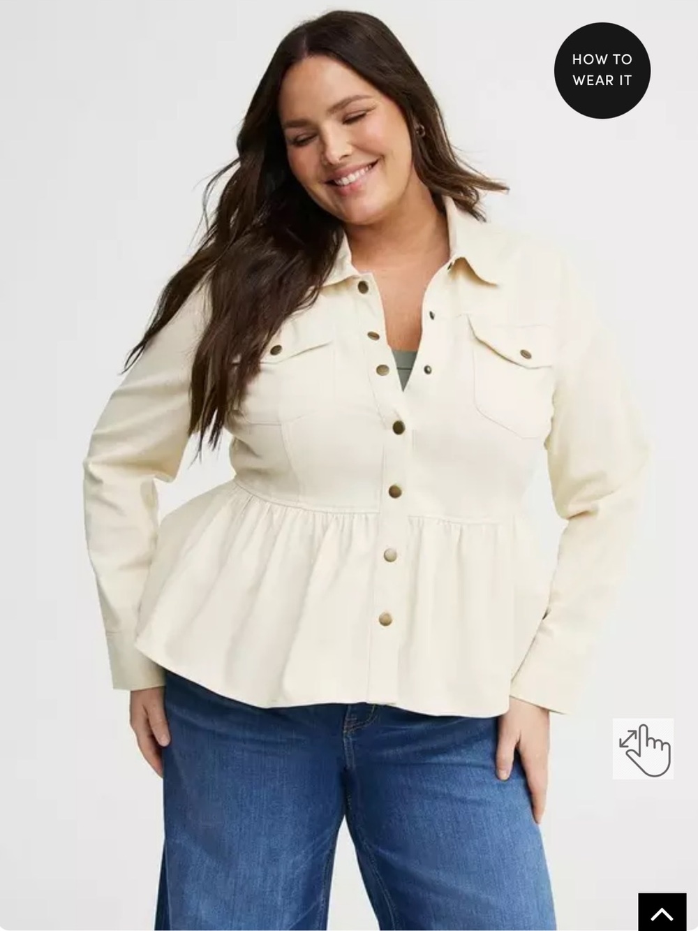 Torrid Peplum Twill Jacket